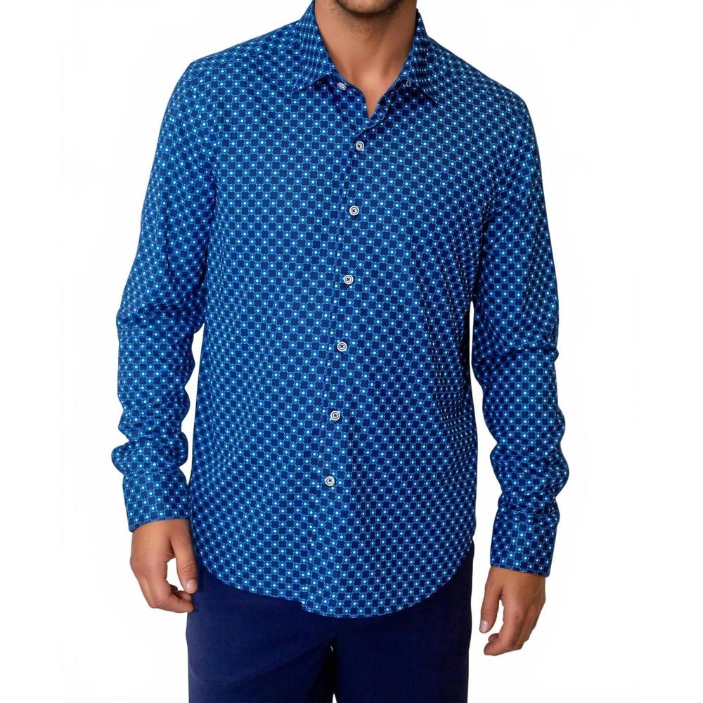 NEW BUKI retro blues long sleeve tech shirt in navy